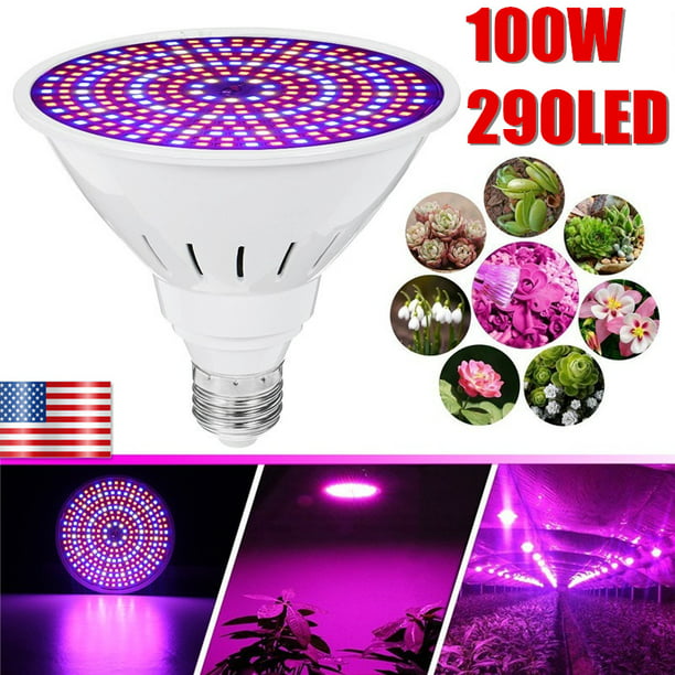 100W Full Spectrum E27 LED Grow Light Bulb Growing Lamp Indoor Plant Veg Flower 